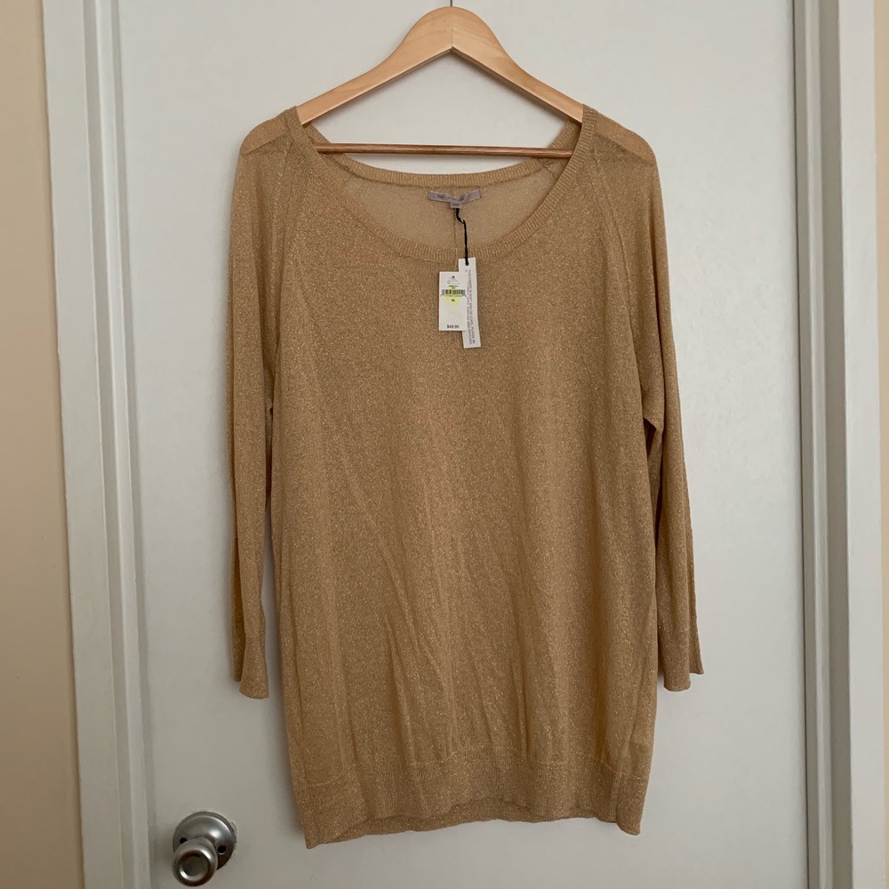 Gap Gold Metallic Sweater